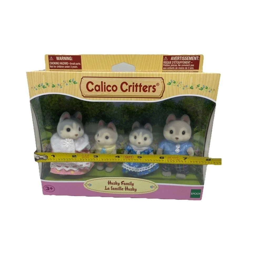 Sylvanian Families Calico Critters Husky Family 5 Detailed Figures New in Box